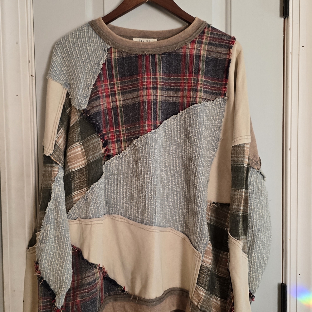 Oli & Hali Patchwork Knit Sweater